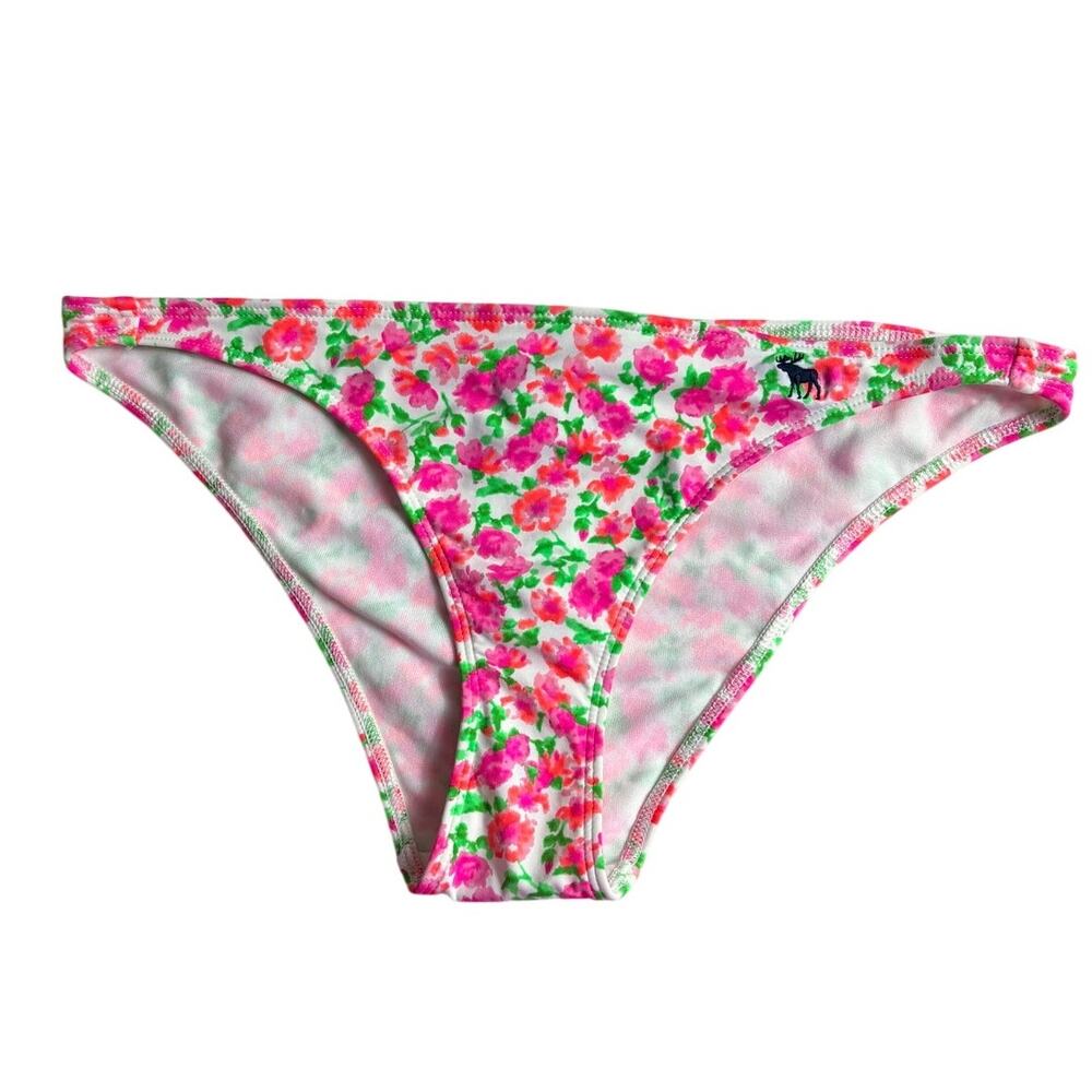 Abercrombie & Fitch Women's Swimwear Bikini Bottom Pink Floral Size M NWT
